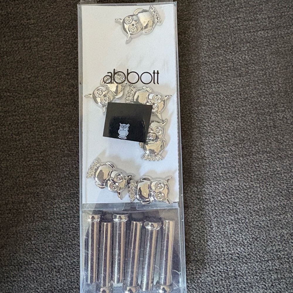 NIB Abbott Magnetic Owl Place Card Holders